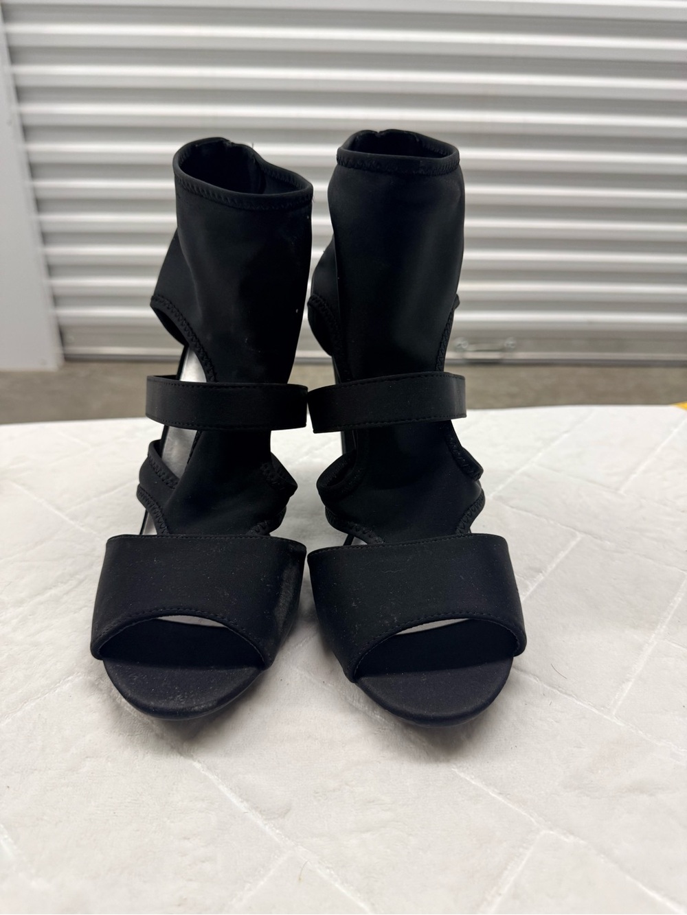 Black Strappy High Heel Sandals